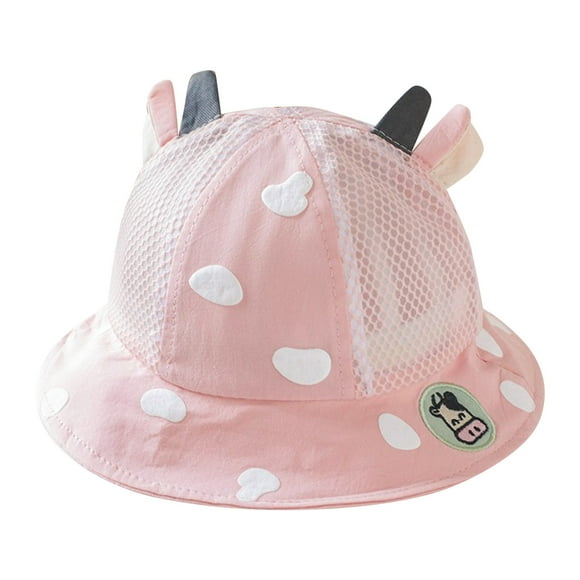 MIASHUI Baby Hats Kids Cute Cartoon Sun Hats Breathable Summer Spring Outdoor Beach Cap,Pink,One Size