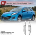 thumbnail image 2 of Unique Bargains 1 Set Silver Tone Aluminum Alloy Steering Wheel Paddles Shift Extensions Interior Accessories for Mazda Axela 2020-2021, 2 of 6