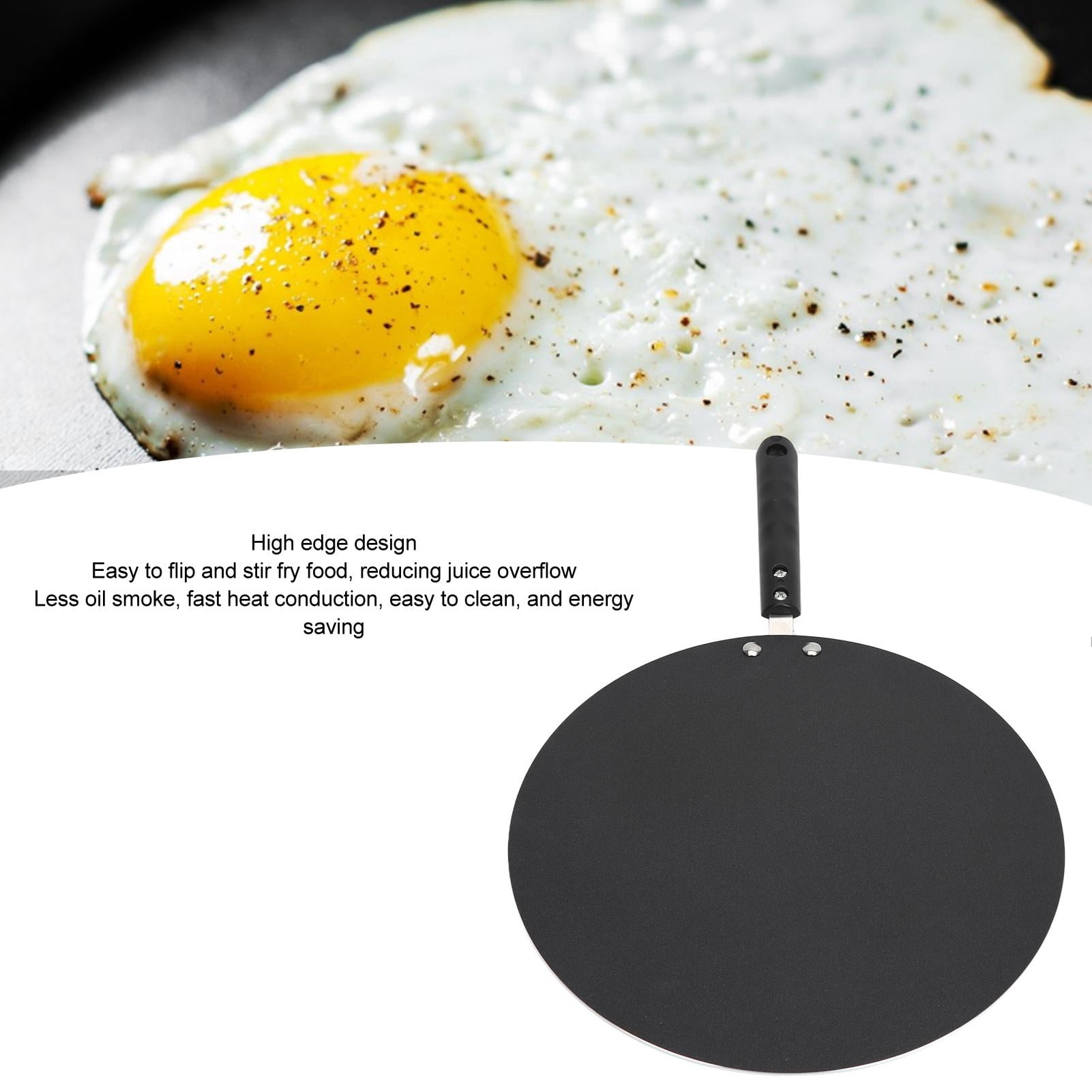 BIMZUC Aluminum Nonstick Crepe & Pancake Griddle Pan – 12.6” Round, High Edge, Gas Stove Friendly, Multi‑Use Breakfast & Pizza Pan