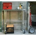 thumbnail image 6 of AmGood 18" Long x 18" Deep Stainless Steel Work Table With Open Base and Wheels | Mobile Metal Table, 6 of 7