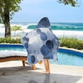 thumbnail image 6 of Watercolor Blue and Gray Dots Hooded Beach Towel Kids Bath Towels Quick Dry for Pool Swiming 50" x 23.5" Microfiber Soft Bathrobe, 6 of 7