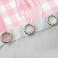 thumbnail image 4 of Manfei Pink Dreamy Bowknot Initial D Blackout Curtains,Classic Grid Geometric Window Curtains Pack of 2 (38x45 Each), 4 of 6
