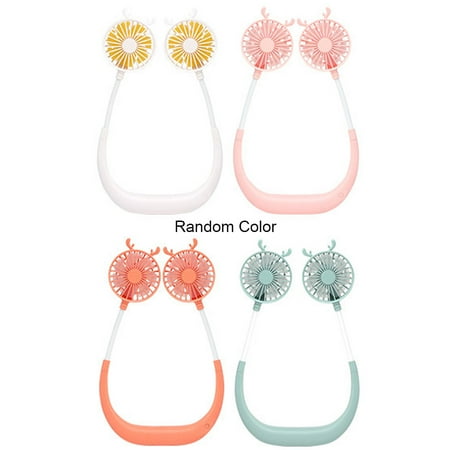 

CHOMOEN Neck Fan USB Rechargeable Portable Mini Wearable Neckband Electric Dual Neck Flexible For Face Travel Office Neckband