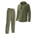 thumbnail image 4 of SOOMLON Matching Set Men Big and Tall Zip Long Sleeve Hoodie Shirt Elastic Waist Linen Pants Summer 2 Piece Outfits Sets, 4 of 6