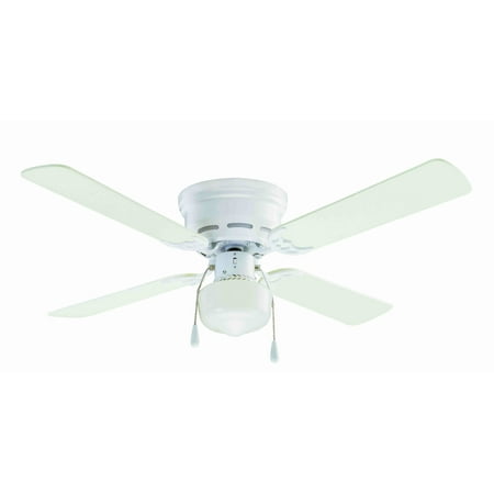 42 Mainstays Hugger Indoor Ceiling Fan With Light White