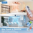 thumbnail image 5 of Ceiling Fans with Lights, 52 inch Flush Mount Ceiling fan with Remote Control, Low Profile Ceiling Fan for Bedroom, Farmhouse, Reversible, 3CCT, Dimmable, Noiseless DC Motor, Black, 5 of 9