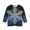 thumbnail image 5 of SERTGUTR Kids Christmas Print 3/4 Long Sleeve Round Neck Casual Comfortable Festive Everyday Top Christmas Gifts for Children 3-12 Years(Multicolor#2,3 Years), 5 of 7