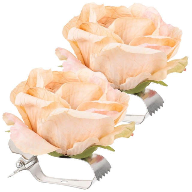 Curtain Accessories Flower Shape For Bathroom Curtain Holding 9x9cm Plastic Metal 2Pcs