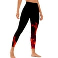 thumbnail image 6 of DDAPJ pyju High Waisted Leggings for Women Plus Size, Novelty 3D Flame Print Casual Skinny Pants Tummy Control Yoga Tights Butt Lifting Workout Legging Buttery Soft Red XXXL, 6 of 6
