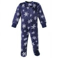 thumbnail image 3 of Hudson Baby Plush Sleep and Play, Navy Snowflake, 6-9 Months, 3 of 4
