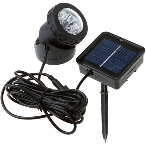 Luces solares para estanque, 6 LED sumergibles, impermeables, para jardín, fuente, piscina y exterior (blanco cálido)