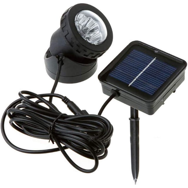 Luces solares para estanque, 6 LED sumergibles, impermeables, para jardín, fuente, piscina y exterior (blanco cálido)