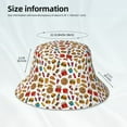 thumbnail image 2 of Kll Hot Dog Pizza Bucket Hat for Women Men Packable Travel Beach Sun Hat Outdoor Rave Accessories Reflective Fisherman Cap, 2 of 6