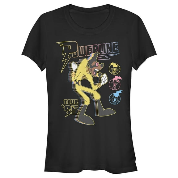 Junior's A Goofy Movie Powerline Tour '95 Graphic Tee Black Small
