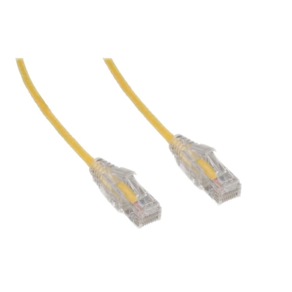 Slim Cat6a White Copper Ethernet Cable, 10 Gigabit, 500 MHz, Snagless/Molded Boot, POE Compliant, 1 foot