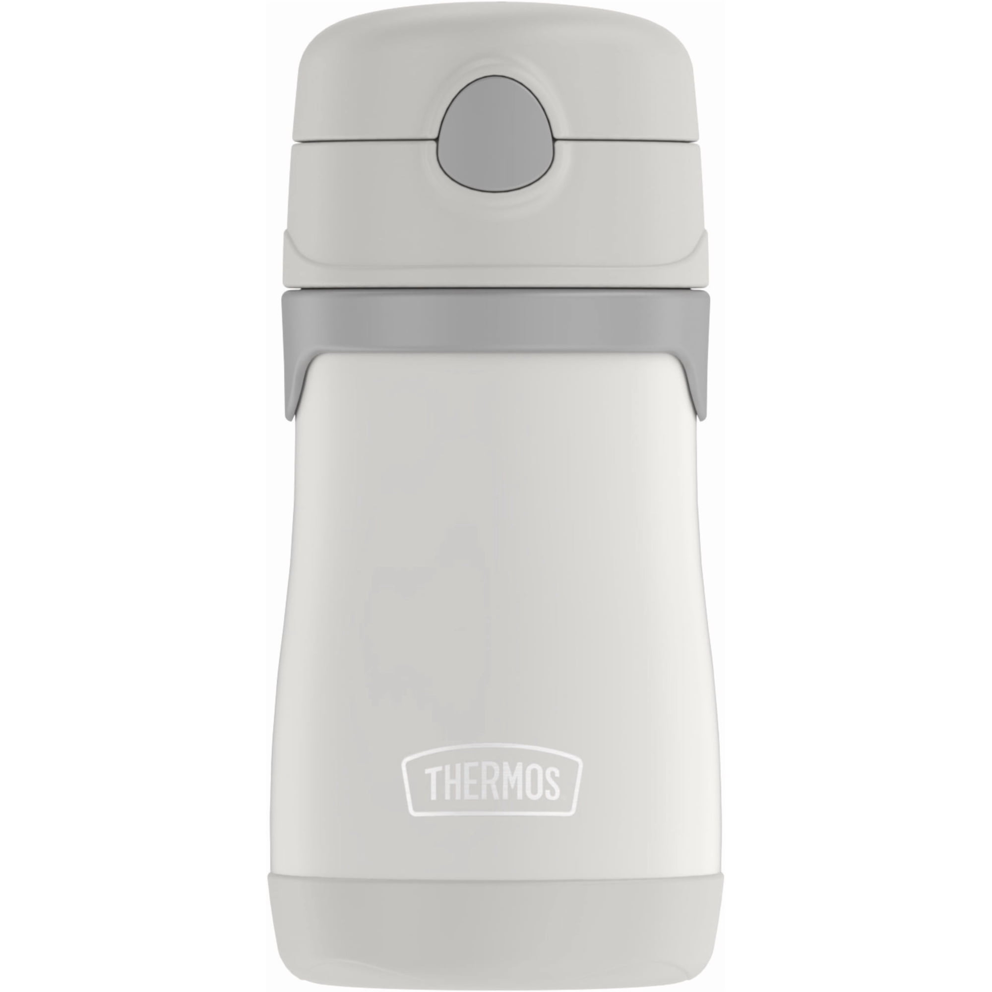 Thermos Baby Vacuum Insulated Stainless Steel Straw Bottle, 10oz, Gray