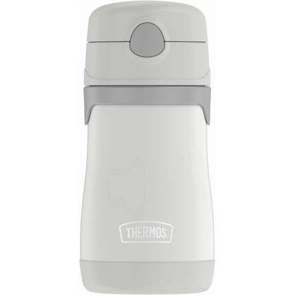 Thermos Baby Vacuum Insulated Stainless Steel Straw Bottle, 10oz, Gray