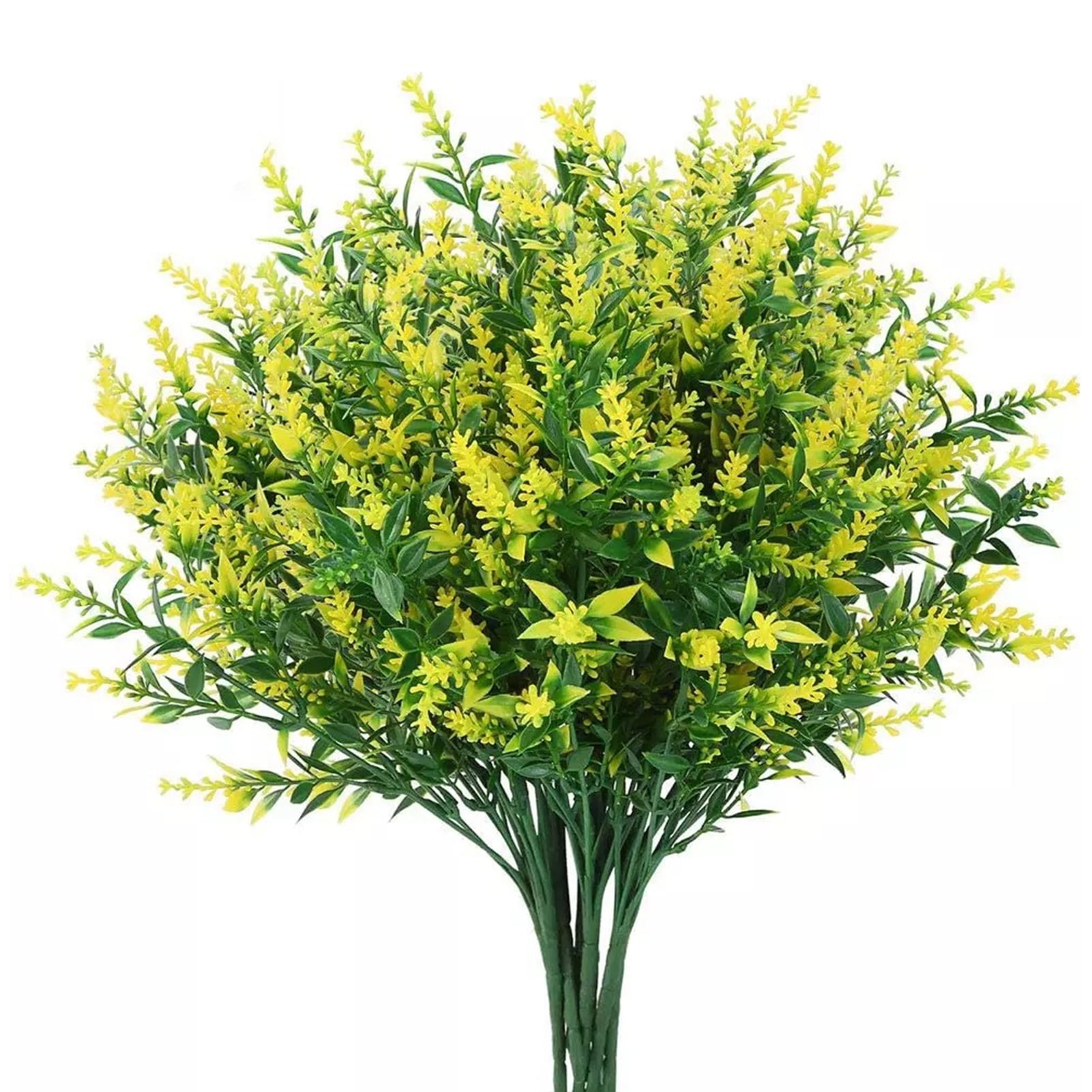 Artificial Greenery Lavender Fake Shrubs Flowers 8 Bundles UV Resistant ...