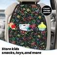 thumbnail image 3 of Uemuo Mexican Flower 1 Printed Car Back Seat Protector,2 Pcs Backseat Car Organizer, Kick Mats Back Seat Protector , Back Seat Organizer for Kids, 3 of 8