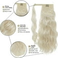 thumbnail image 5 of SEGO Clip in Ponytail Hai Extensions Ponytail Wrap on Heat Resistant Curly Wave Synthetic Hairpiece for Women 24" Platinum Blonde, 5 of 9