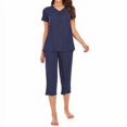 thumbnail image 3 of ziyahi Ensemble de Pyjama pour Femmes Aguichant Col en V Haut Pantalon Modal, Bleu, P, 3 of 7