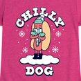 thumbnail image 3 of Instant Message - Chilly Dog Funny Christmas - Toddler & Youth Girls Short Sleeve Graphic T-Shirt, 3 of 6