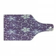 thumbnail image 1 of Eggplant Cutting Board, Lilacs with Leaves Sticking out of Them in Soothing Purple Background, Decorative Tempered Glass Cutting and Serving Board, Wine Bottle Shape, Purple White, by Ambesonne, 1 of 1