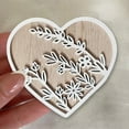 thumbnail image 5 of Heart-shaped Carved Wooden Wall Hanging, 3D Hollow Love Sign Ornament for Home Desk Shelf Decor, White Farmhouse Decorative Pendant, Small Size S, 5 of 7