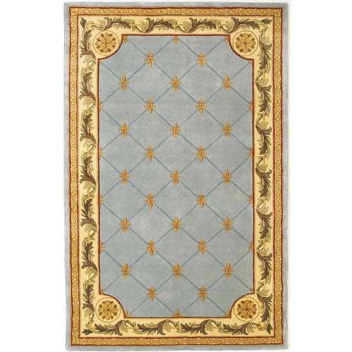 KAS Rugs Jewel Wedgewood Blue FleurDeLis Outdoor Area Rug