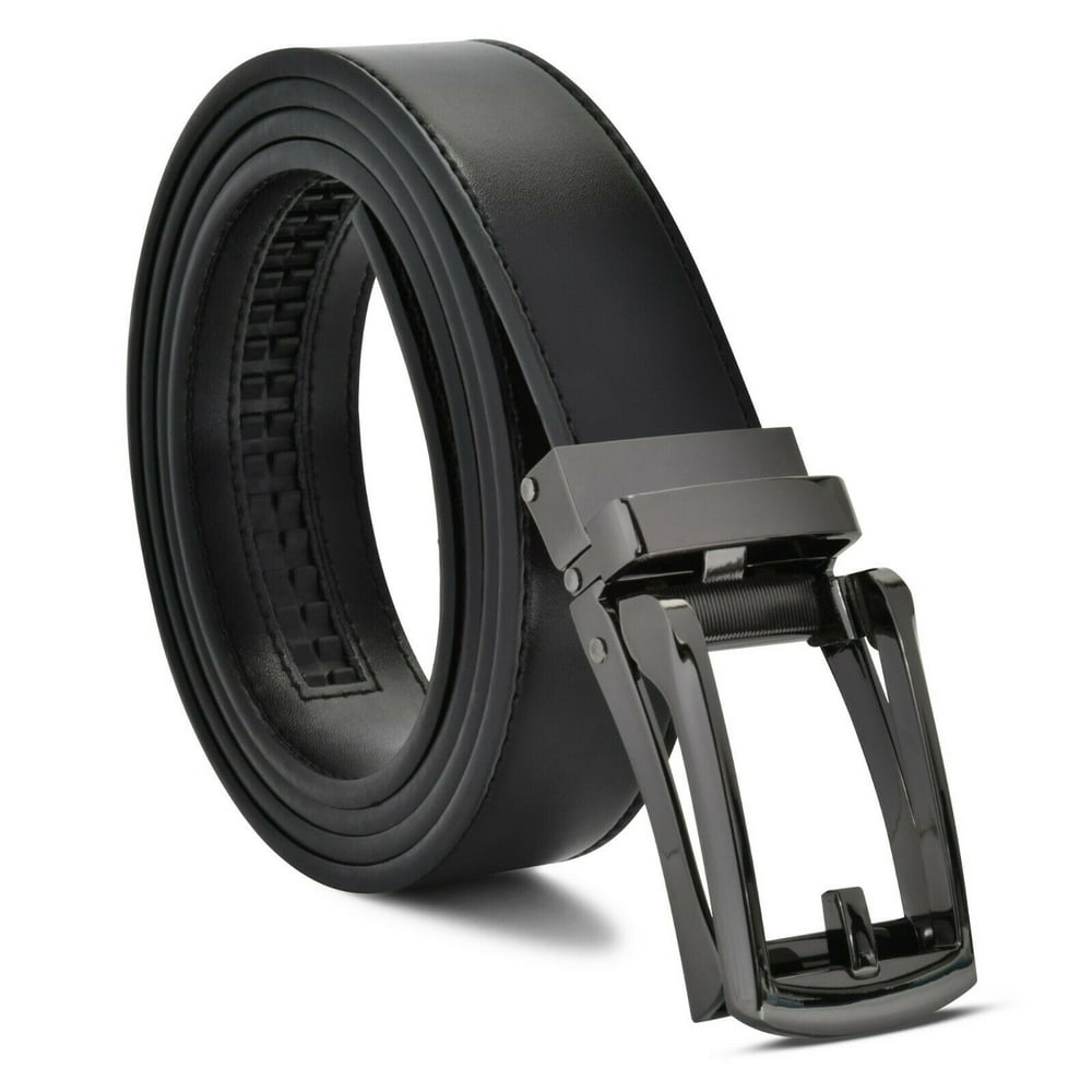 Mark Fred - Mark Fred Leather Belts for Men- Ratchet Dress Black Belt ...