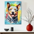 thumbnail image 3 of Australian Cattle Dog Cat Portrait Watercolor Painting Custom Canvas/Framed Canvas Prints - Wall Art for Home Decoration, Memorial Gift for Pet Lovers Dog Moms, home decor living room, 3 of 4