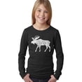 thumbnail image 1 of Girl's Word Art Long Sleeve - Moose, 1 of 2