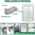 thumbnail image 3 of 120 Mylar Bags with Oxygen Absorbers – 9 Mil, 1 Gallon to 1 Pint, Zipper Resealable + Labels – Food Storage – Home Decor, Kitchen, & Other, 3 of 7