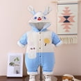 thumbnail image 5 of Newborn Infant Baby Girl Boy Romper Cute Ear Hooded Cotton Jumpsuit Long Sleeve Bodysuit Winter Warm Soft Onesie Playsuit Outfit, 5 of 6