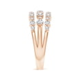 thumbnail image 3 of ANGARA Lab Grown 3 Row Alternating Diamond Anniversary Ring for Women in 14K Rose Gold (Size-2.5mm| Color-F-G| Clarity-VS) | Anniversary, Jewelry Gift for Women | Lab-Grown Diamond Ring, 3 of 6