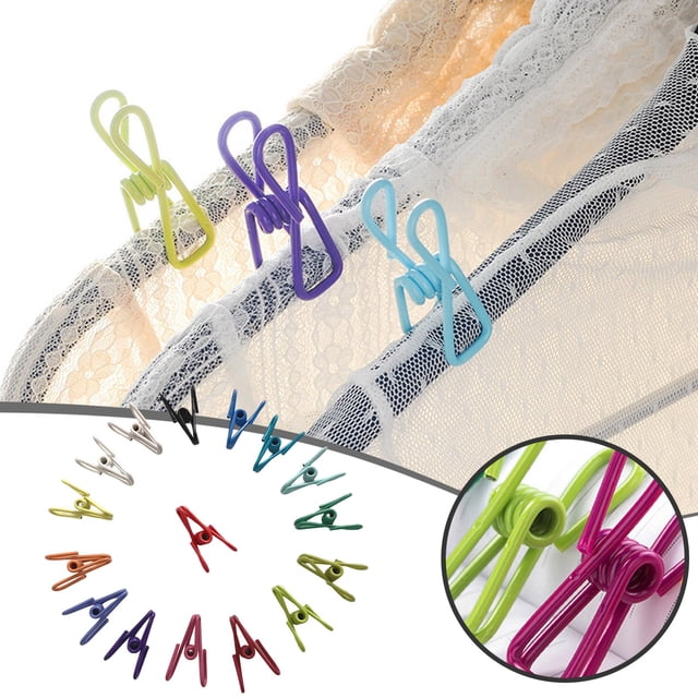 Cqxid Fixing Clip Under $5 Chip Clips Utility PVC Coated Clip For Food Package Chips Bag Clothes Paper Pack Of 16