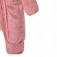 thumbnail image 7 of HCNTES Baby Bear Outfit Suit Fold Over Mittens Footies Girls Boys Winter Fleece Clothes Hooded Jumpsuit Romper(G110-Pink,9-12 Months), 7 of 7