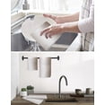 thumbnail image 5 of Brown White Ombre Kitchen Dish Towels for Drying Dishes Set of 4, Modern Gradient Abstract Art Waffle Weave Microfiber Hand Tea Bathroom Towels Quick Dry & Absorbent Towel 15.7x23.6, 5 of 7