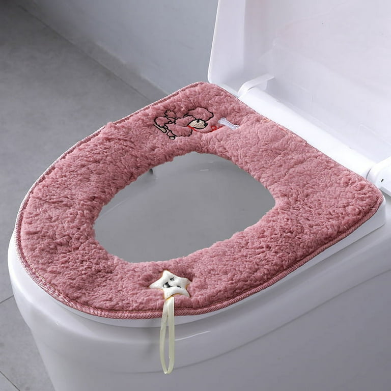 Sticky Toilet Seat with Buckle Waterproof Warm Thickened Winter