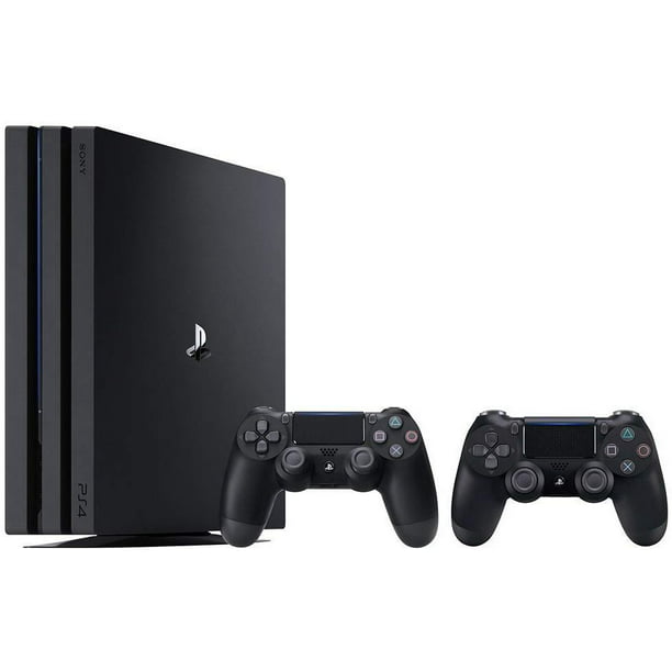 PlayStation 4 Console Bundle (2 Items): PS4 Pro 1TB Console and an Extra PS4 Dualshock 4 Wireless Controller - Jet Black - Walmart.com