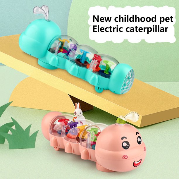 Kripyery Electric Caterpillar Toy Early Educational Birthday Gift