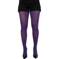 thumbnail image 2 of Dark Purple Opaque Tights Plus Size for Women - from XL to 5XL, 2 of 4