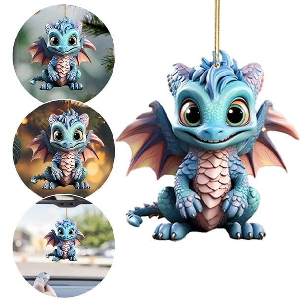 (Nota Al Realizar El Pedido: Embalaje en Burbujas) Nuevo Adorno para Coche Con Dragón Dibujos Animados (5)