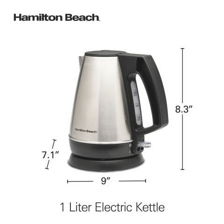 Hamilton Beach HKE110 1 Liter Stainless Steel Kettle - 120V, 1200W
