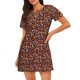 thumbnail image 1 of Balery 70s Groovy Hippie Retro Camisón de manga corta con cuello redondo para mujer, cómodo y elegante., 1 of 6