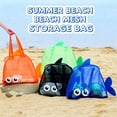 thumbnail image 4 of Fish Shape Mesh Beach Bag, 18.31X15.75" Large Capacity Beach Bag, Breathable Mesh Beach Tote, Portable Mesh Pool Bag, Mesh Storage Bag, Sand Organizer Handbag for Beach Swimming Pool Outdoor Travel, 4 of 4
