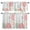 Sage Green Coral Red, variant on 3 Pieces Kitchen Curtain Valance and Tiers Set, Red Sage Green Coastal Kitchen Curtains Set Window Curtain Valances, Summer Beach Coral Shell Starfish Rod Pocket Bedroom Cafe Curtain 24 Inch Length