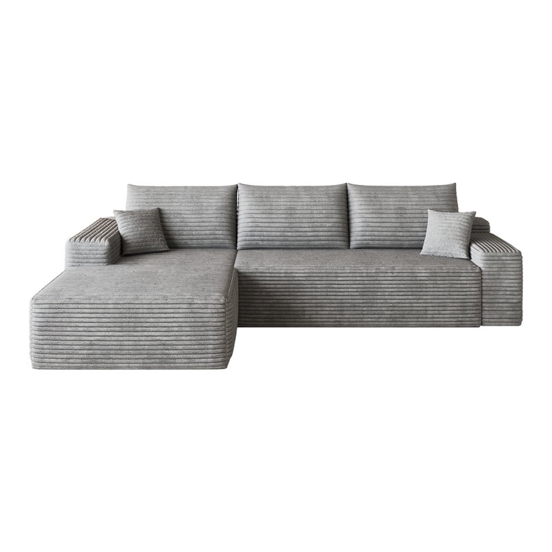 107" Cloud L-Shaped Sectional Sofa with Chaise, Modern Modular Couch with Deep Seat, Plush Corduroy Upholstered Sofa for Living Room, Bedroom & Apartment, No Assembly Required