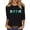 Black, variant on Vintage T Shirts For Women Crew Neck 3/4 Length Sleeve 1976 Graphic Print Pullover Casual Comfy Tops (XL, Pink)