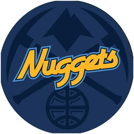 Denver Nuggets NBA Fade Chrome Double Ring Neon Clock - Dark Blue, Yellow
